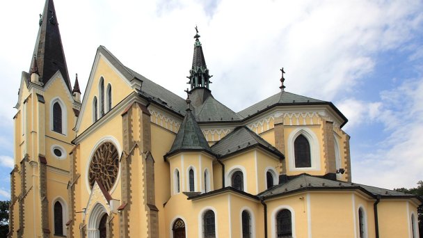 Bazilika Panny Márie na Mariánskej Hore Autor: Karelj źródło: https://upload.wikimedia.org/wikipedia/commons/9/98/Levo%C4%8Da_Bazilika_Mari%C3%A1nsk%C3%A1_hora_2015_2.jpg