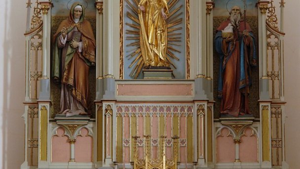 Bazilika Panny Márie na Mariánskej Hore Autor: Thaler Tamas źródło: https://upload.wikimedia.org/wikipedia/commons/8/84/Bazilika_na_Mari%C3%A1nskej_hore_7.jpg