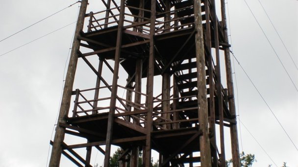 Vyhliadková veža na vrchu Veľká homoľa, Malé Karpaty. Autor: Plepo źródło: https://sk.wikipedia.org/wiki/Ve%C4%BEk%C3%A1_homo%C4%BEa#/media/S%C3%BAbor:Vyhliadka_na_Ve%C4%BEkej_Homoli.JPG