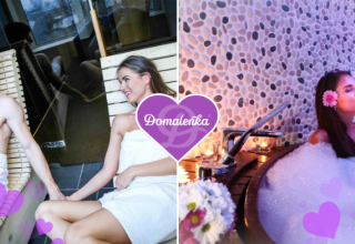 Pieszczoty walentynkowe w termach z romantyczną kąpielą w drewnianej wannie