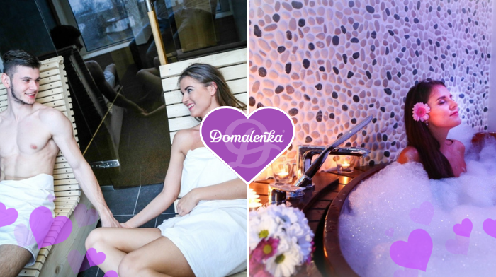 Pieszczoty walentynkowe w termach z romantyczną kąpielą w drewnianej wannie