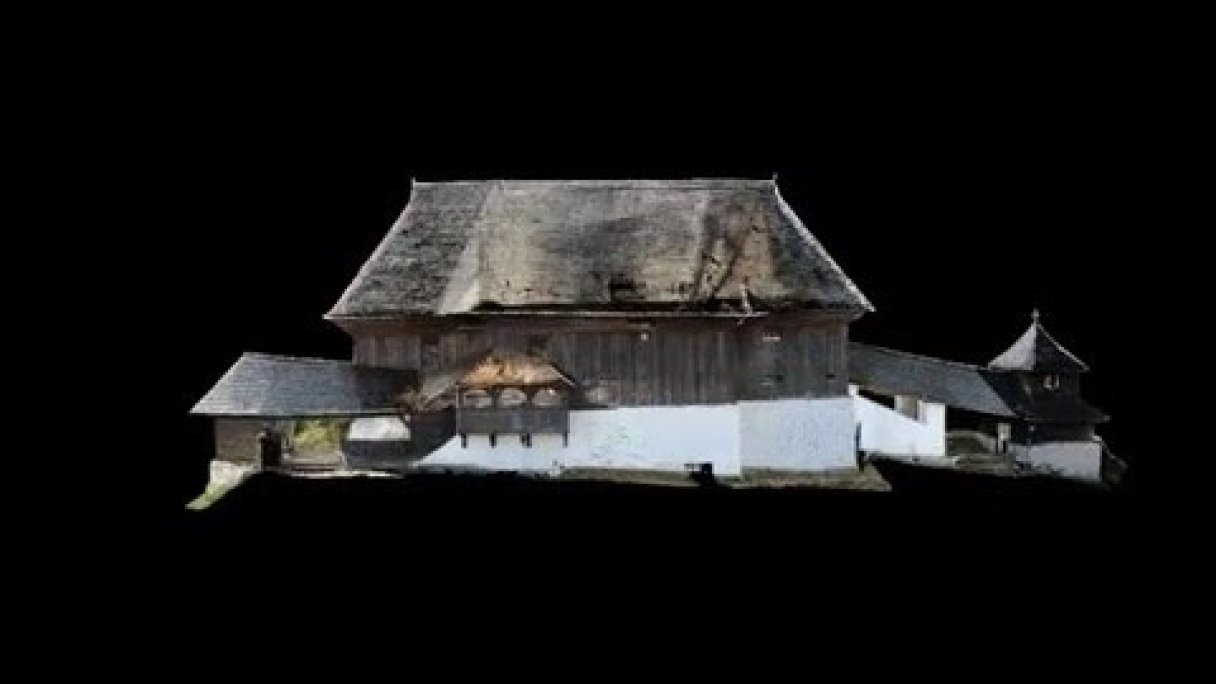 Leštiny, drevený kostol, video 3D mračno bodov Autor: Pamiatkový úrad Slovenskej Republiky źródło: https://www.youtube.com/@pamiatkovy_urad Leštiny, drevený kostol, video 3D mračno bodov Autor: Pamiatkový úrad Slovenskej Republiky źródło: https://www.youtube.com/@pamiatkovy_urad