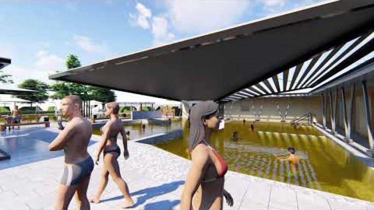 Modernizácia termálneho kúpaliska - Tvrdošovce Autor: Ing. arch. Roland Hoferica źródło: https://www.youtube.com/@Ing.arch.Roland.Hoferica