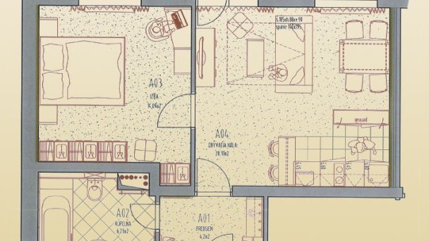 Pôdorys Apartmán Komfort