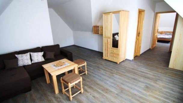 Obývacia časť apartmán