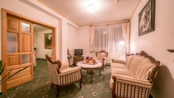 Obývacia časť v apartmáne