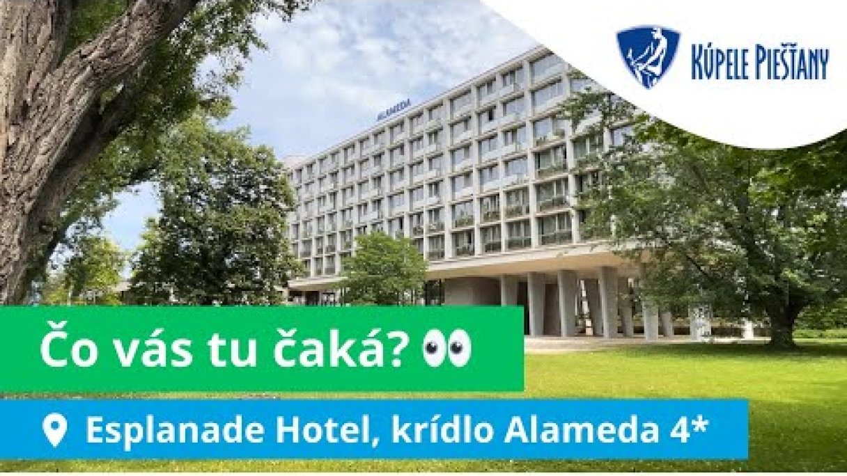 Kúpele Piešťany: Hotel Ensana Esplanade, krídlo Alameda 4* (kompletná prehliadka) Autor: Domalenka predtým Sorger źródło: https://www.youtube.com/@domalenka