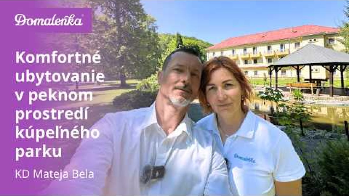 Kúpeľný dom Mateja Bela: Komfortné ubytovanie v peknom prostredí kúpeľného parku Autor: Domalenka predtým Sorger źródło: https://www.youtube.com/@domalenka